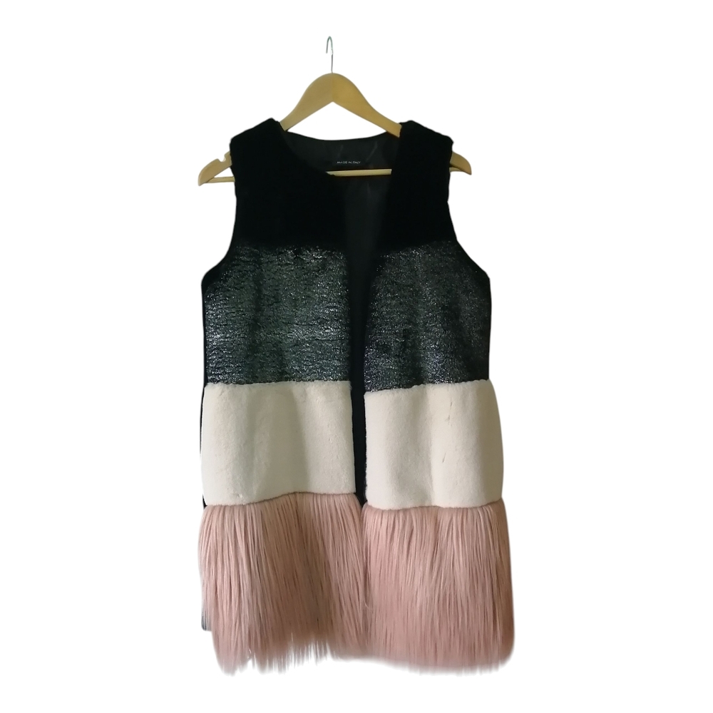Stylish Black and Pink Women's Vest M/L